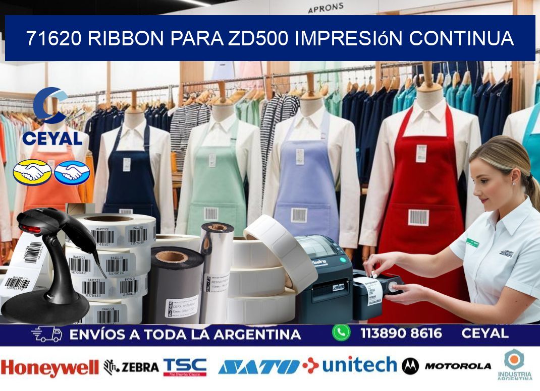 71620 ribbon para zd500 impresión continua