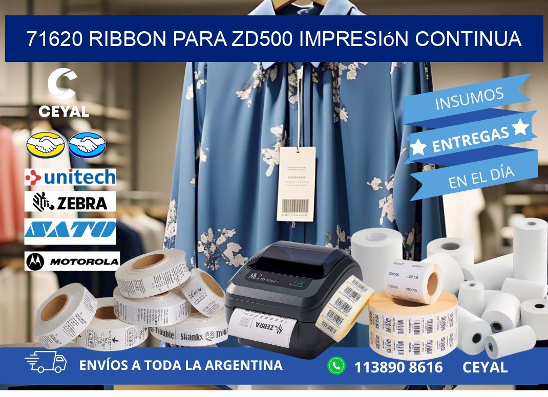 71620 ribbon para zd500 impresión continua