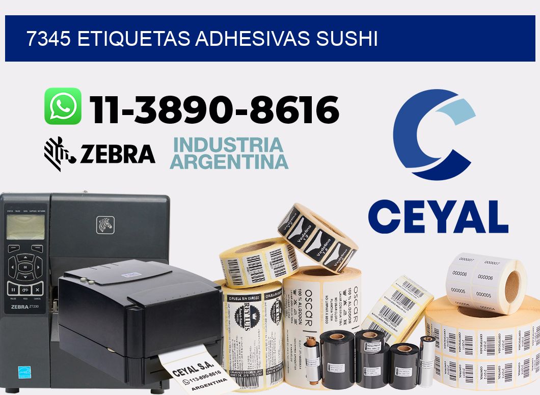 7345 etiquetas adhesivas sushi