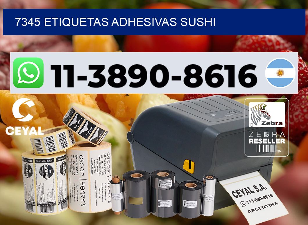 7345 etiquetas adhesivas sushi