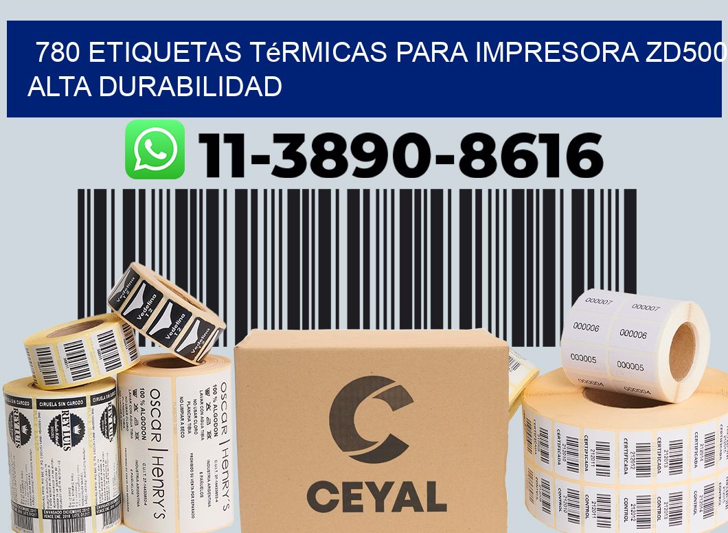 780 etiquetas térmicas para impresora zd500 alta durabilidad