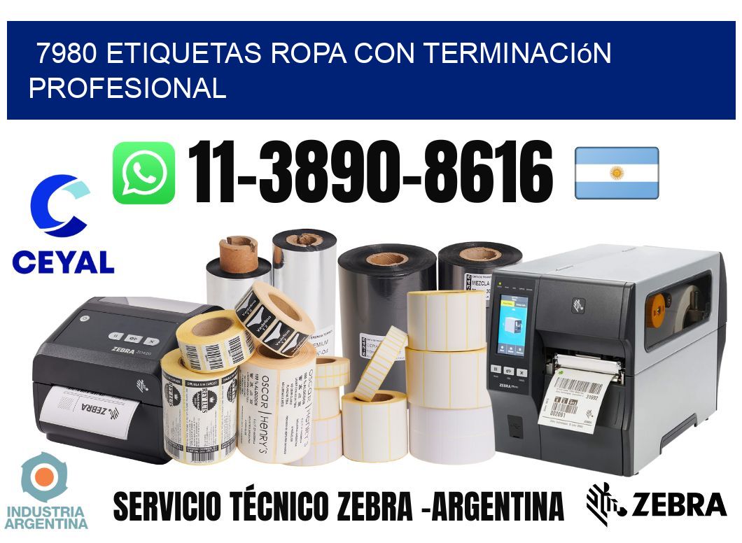 7980 Etiquetas ropa con terminación profesional