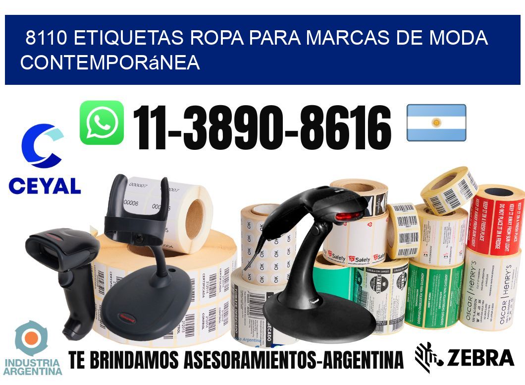 8110 Etiquetas ropa para marcas de moda contemporánea