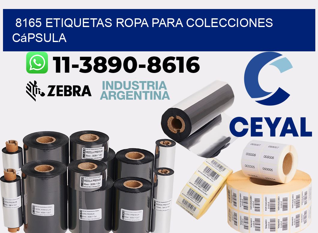 8165 Etiquetas ropa para colecciones cápsula