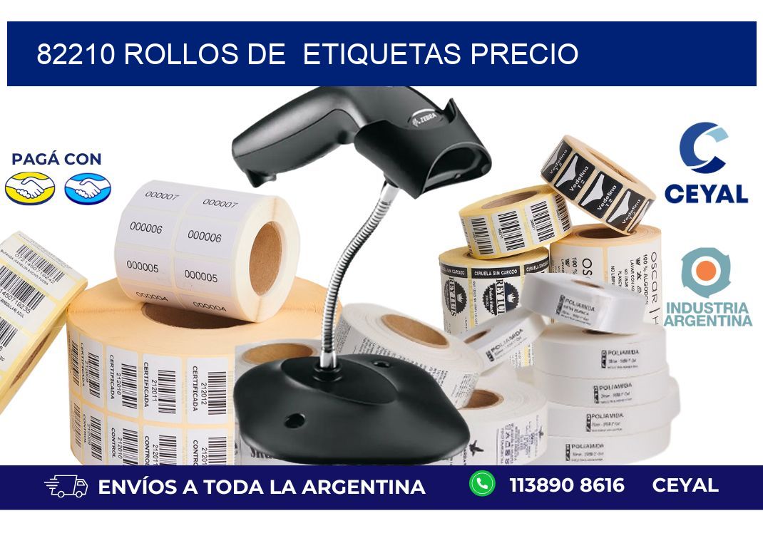 82210 rollos de  etiquetas precio