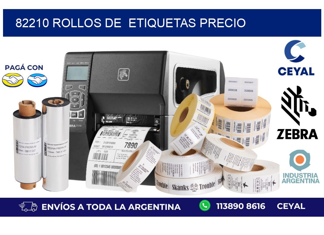 82210 rollos de  etiquetas precio