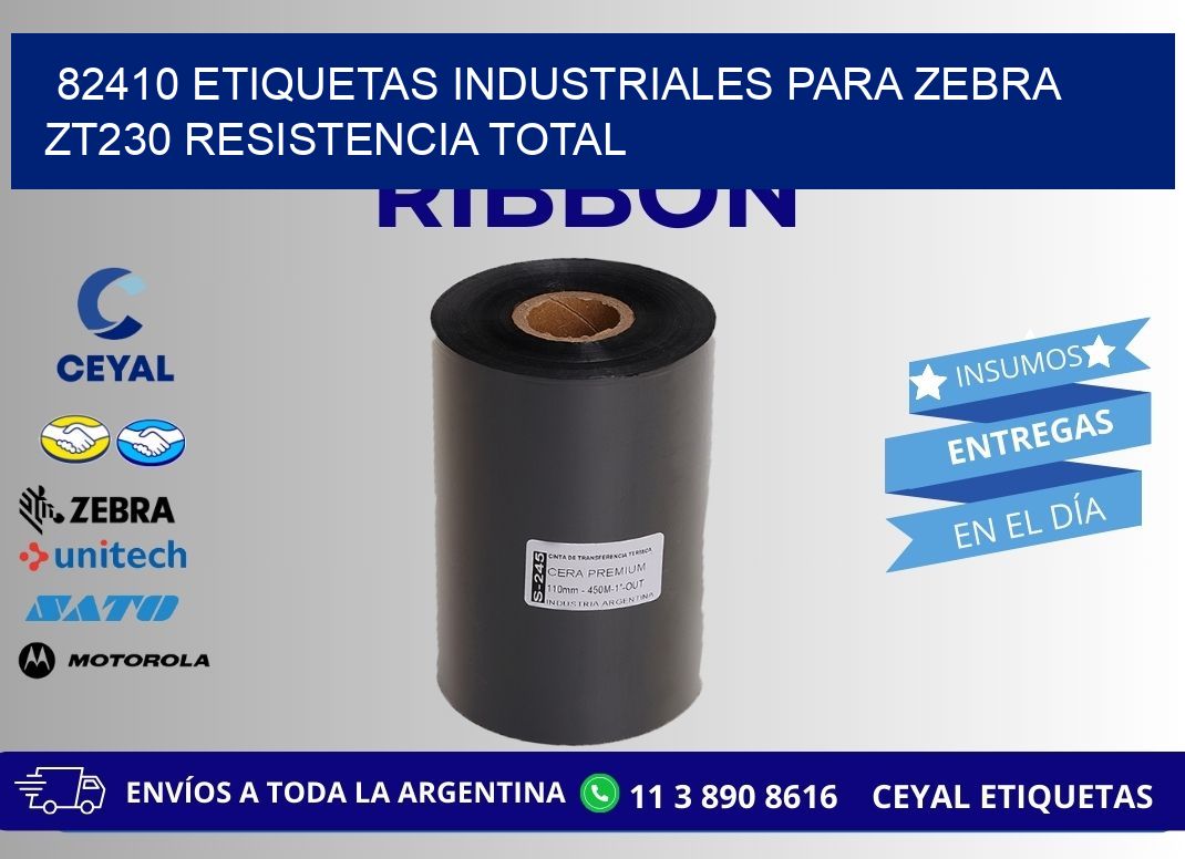 82410 etiquetas industriales para zebra zt230 resistencia total