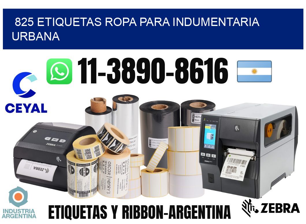 825 Etiquetas ropa para indumentaria urbana