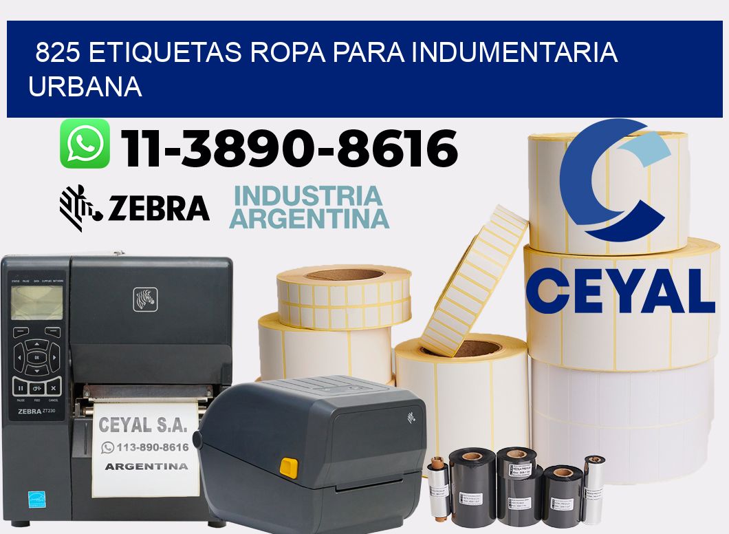 825 Etiquetas ropa para indumentaria urbana