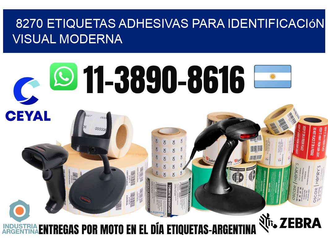 8270 Etiquetas adhesivas para identificación visual moderna