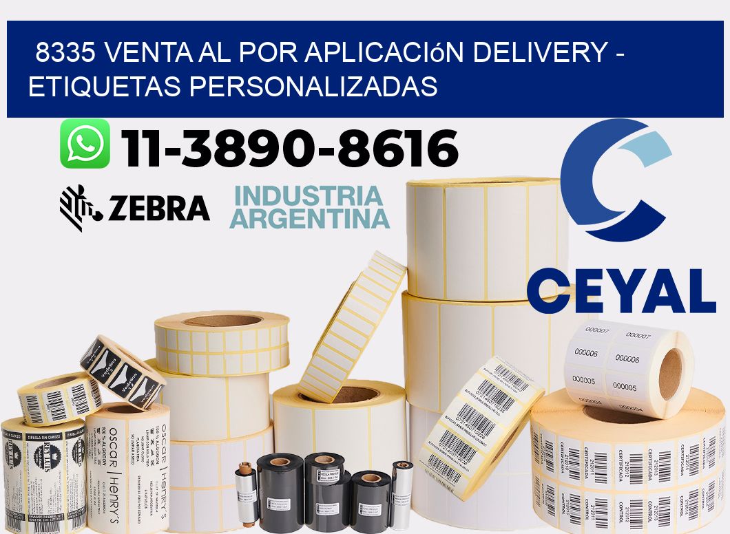 8335 Venta al Por Aplicación delivery - Etiquetas Personalizadas