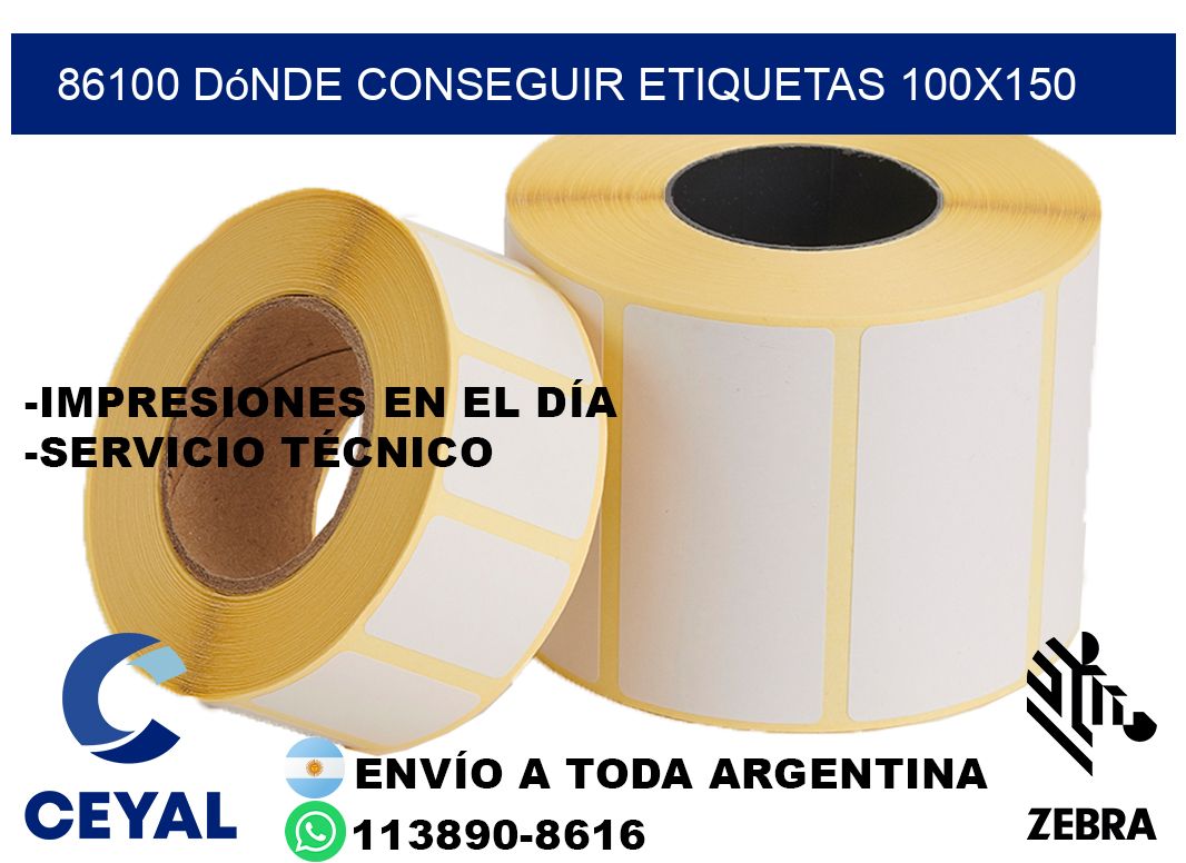 86100 dónde conseguir etiquetas 100x150