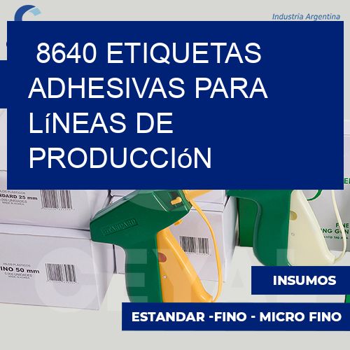 8640 Etiquetas adhesivas para líneas de producción