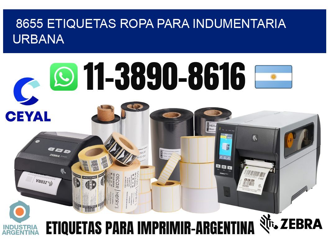 8655 Etiquetas ropa para indumentaria urbana