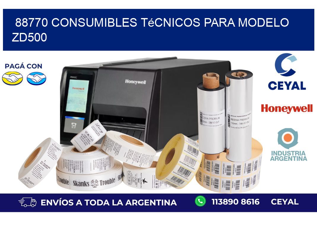 88770 consumibles técnicos para modelo zd500