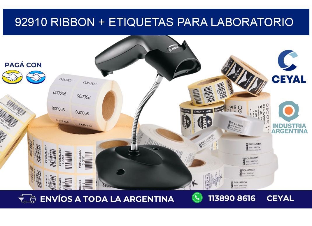 92910 ribbon + etiquetas para laboratorio