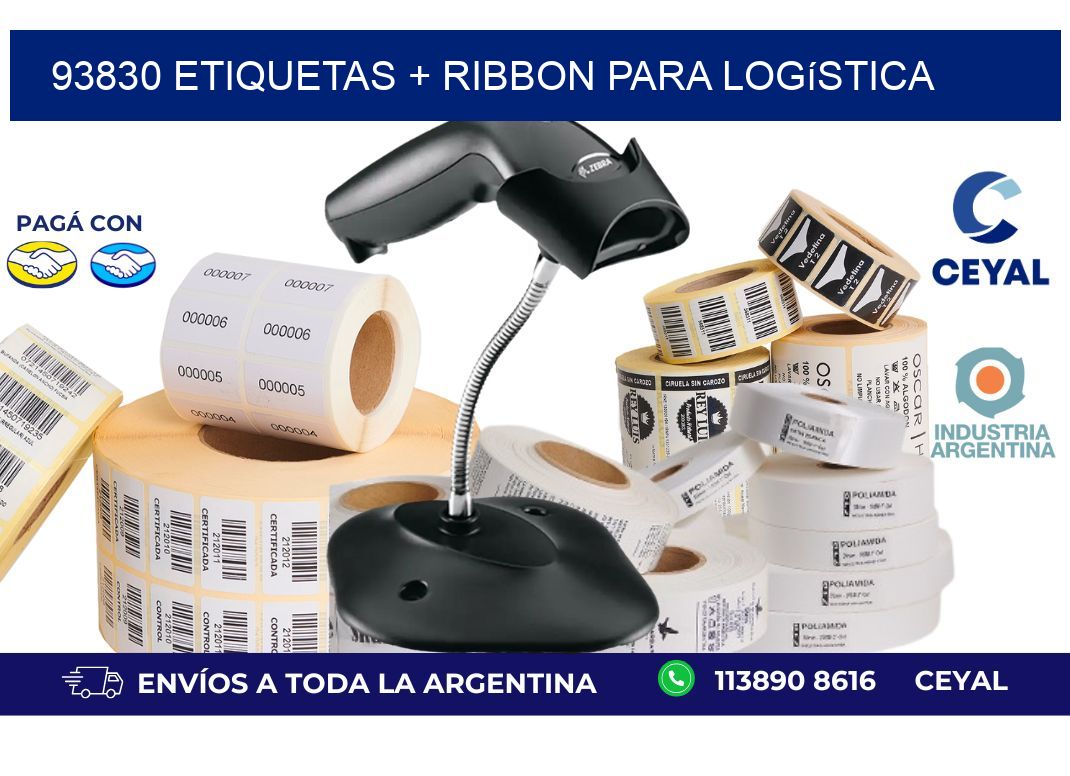 93830 etiquetas + ribbon para logística
