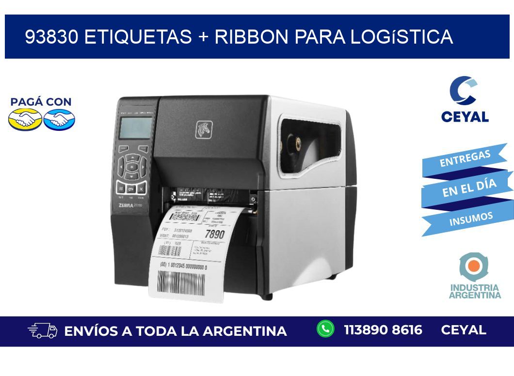 93830 etiquetas + ribbon para logística