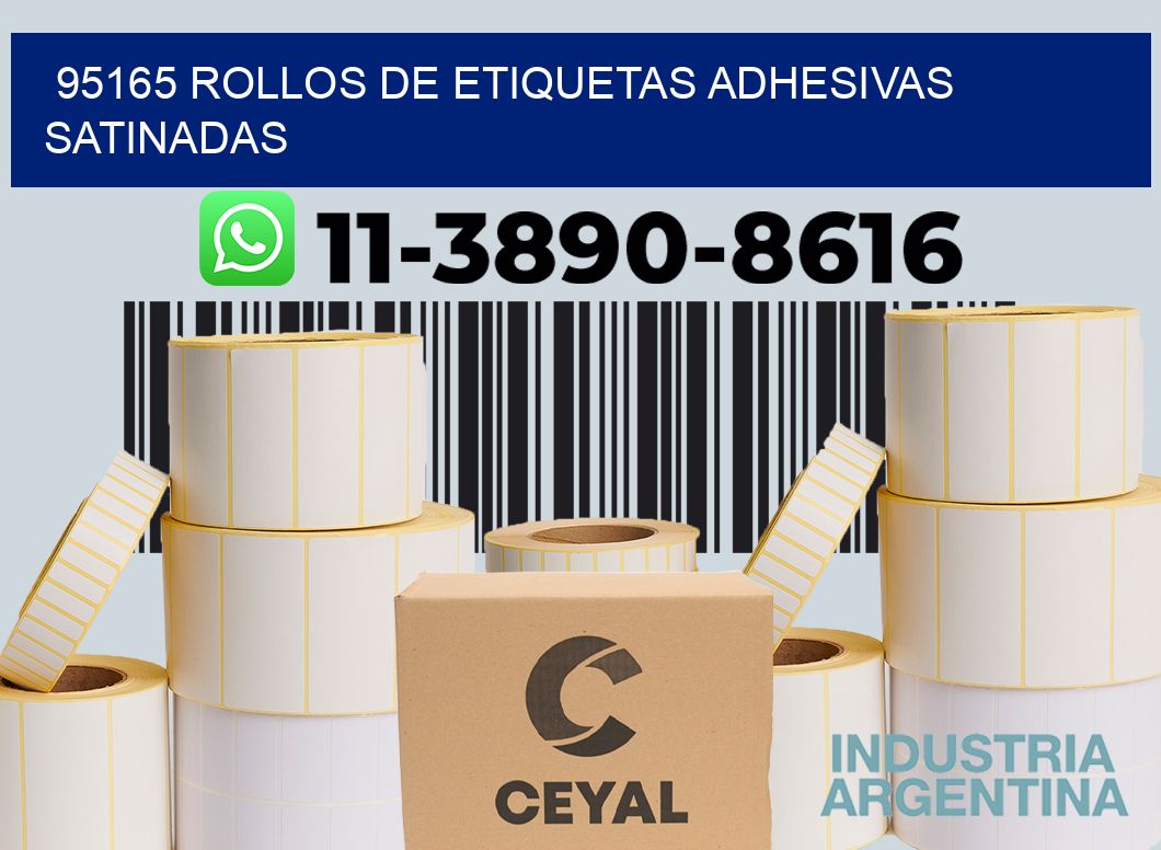 95165 rollos de etiquetas adhesivas satinadas