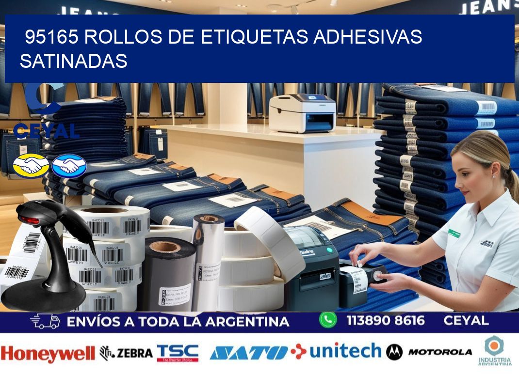 95165 rollos de etiquetas adhesivas satinadas