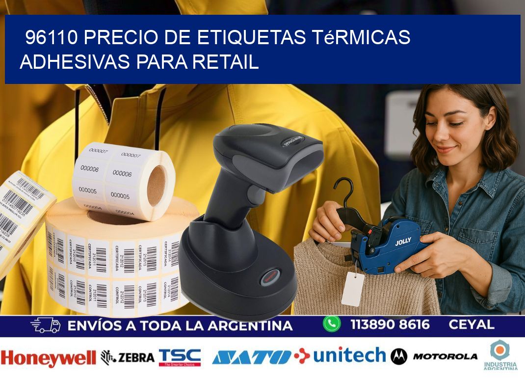 96110 precio de etiquetas térmicas adhesivas para retail