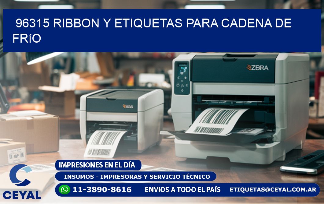 96315 ribbon y etiquetas para cadena de frío