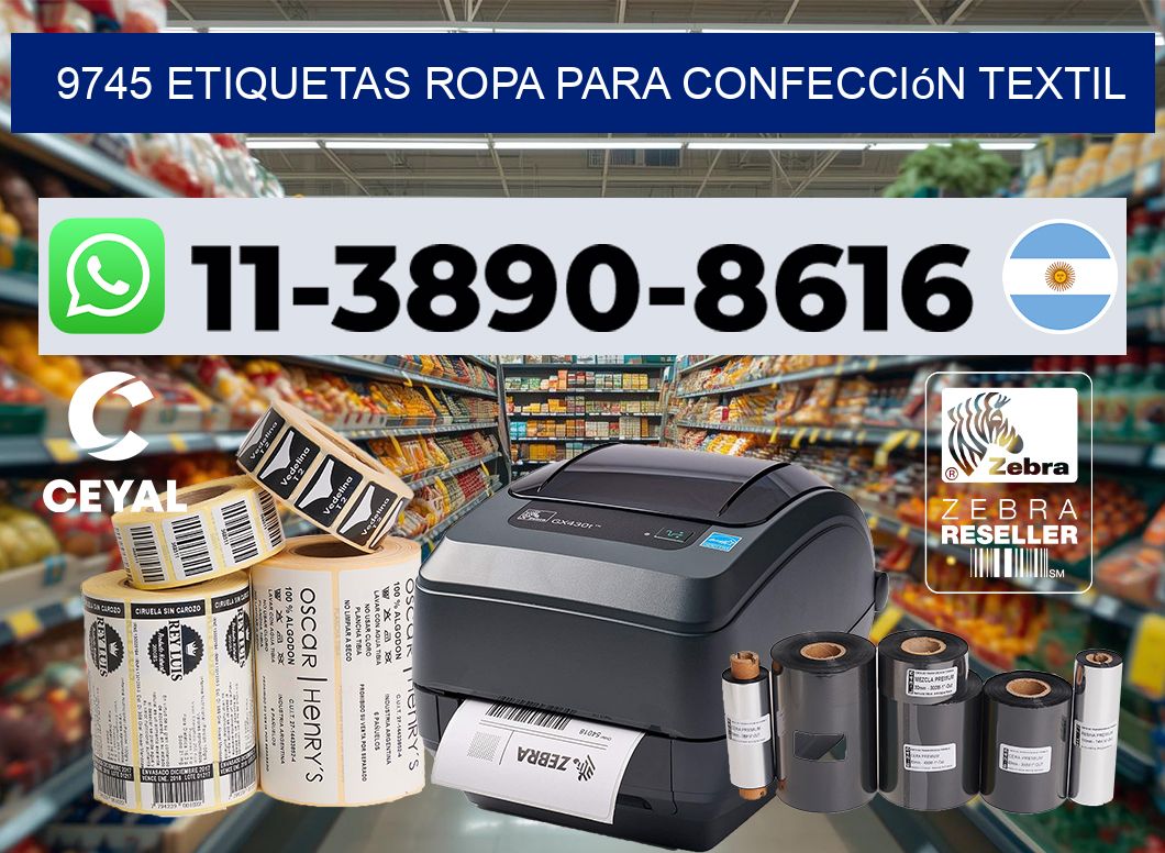 9745 Etiquetas ropa para confección textil
