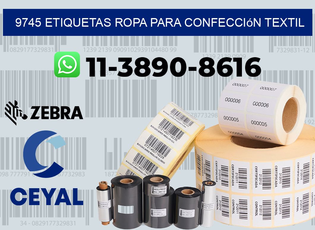 9745 Etiquetas ropa para confección textil