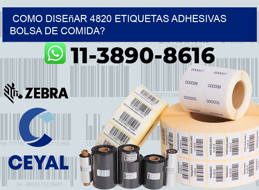 como diseñar 4820 etiquetas adhesivas bolsa de comida?