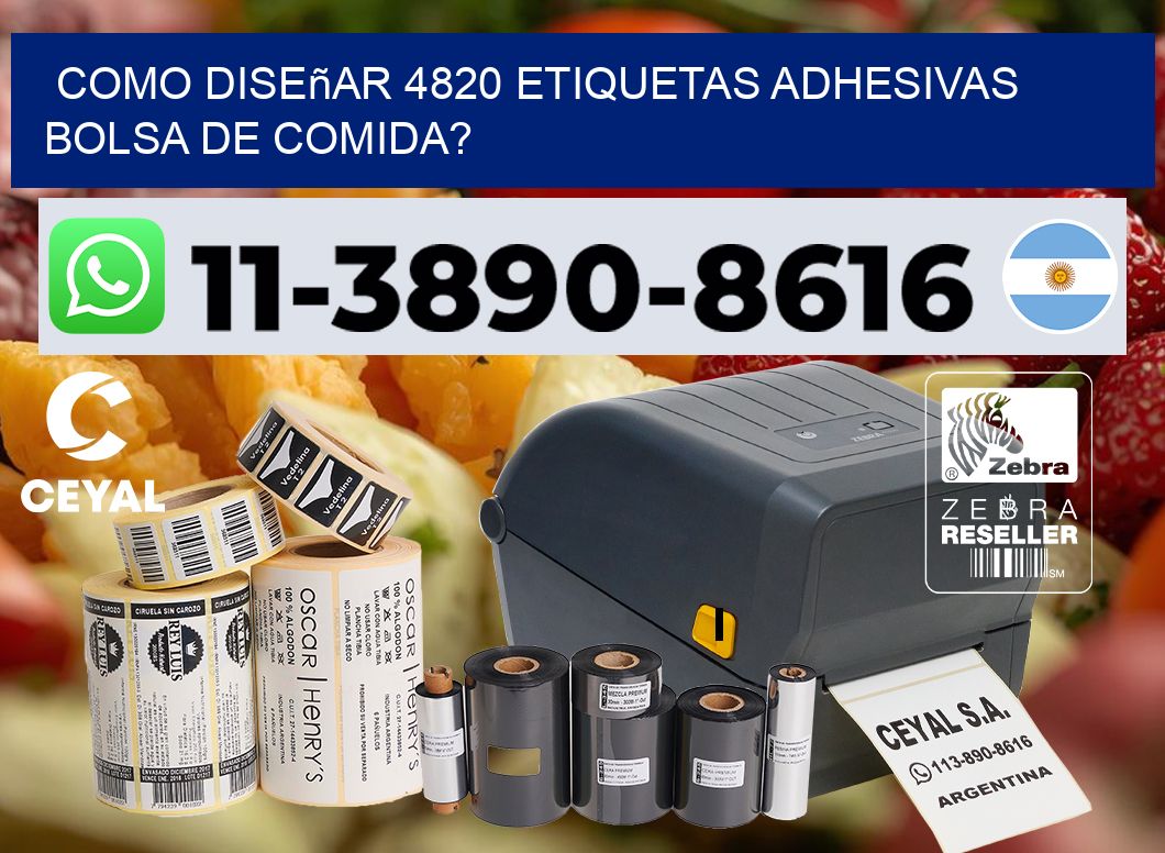como diseñar 4820 etiquetas adhesivas bolsa de comida?
