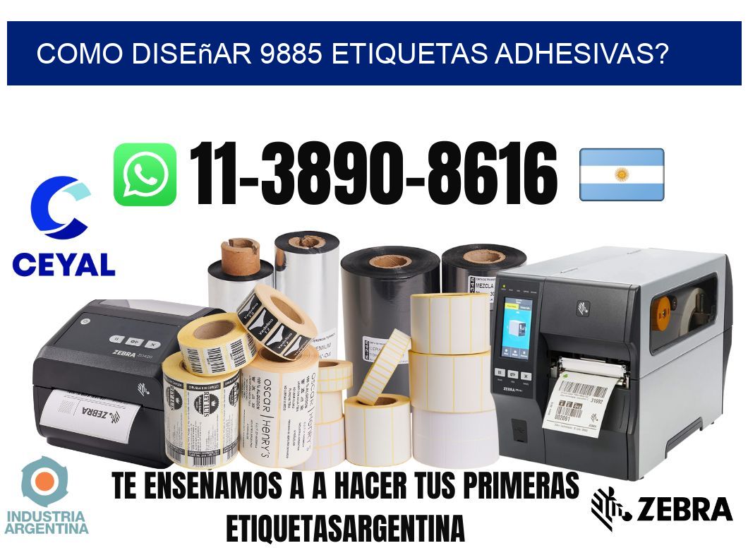 como diseñar 9885 etiquetas adhesivas?