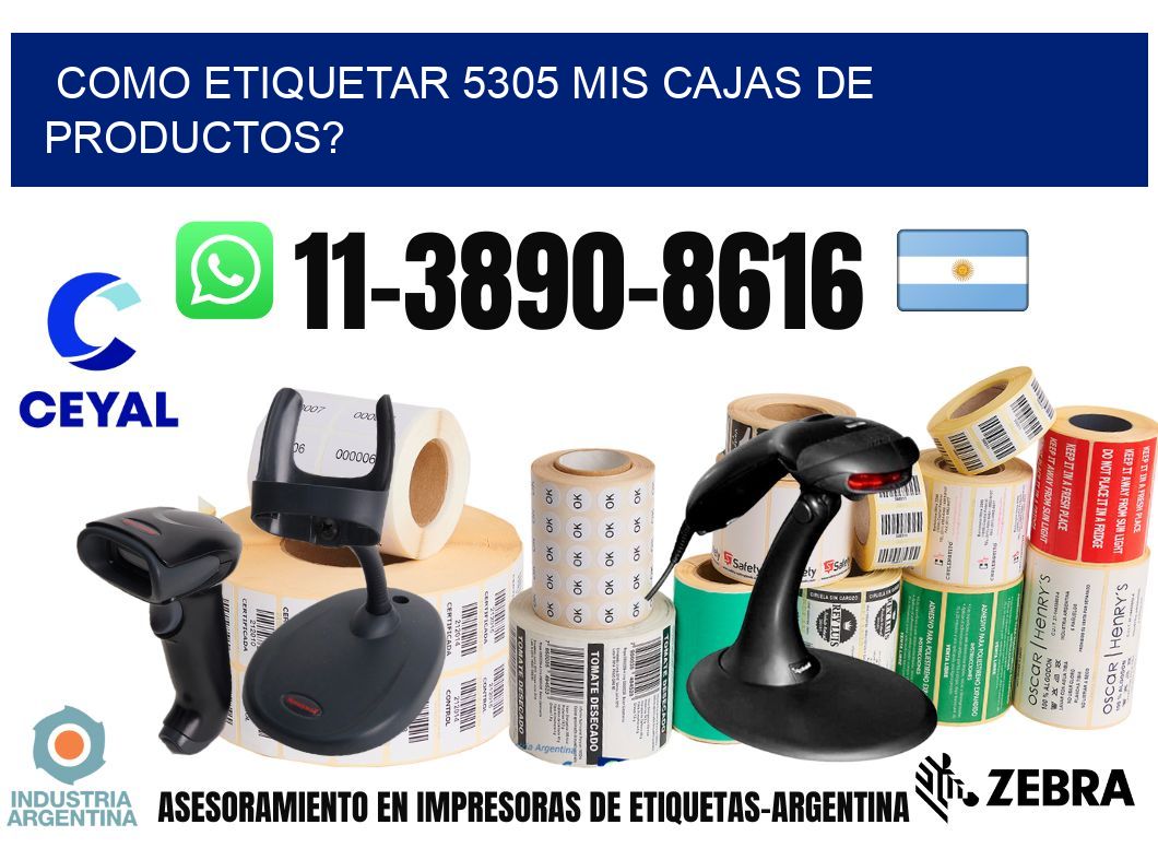 como etiquetar 5305 mis cajas de productos?