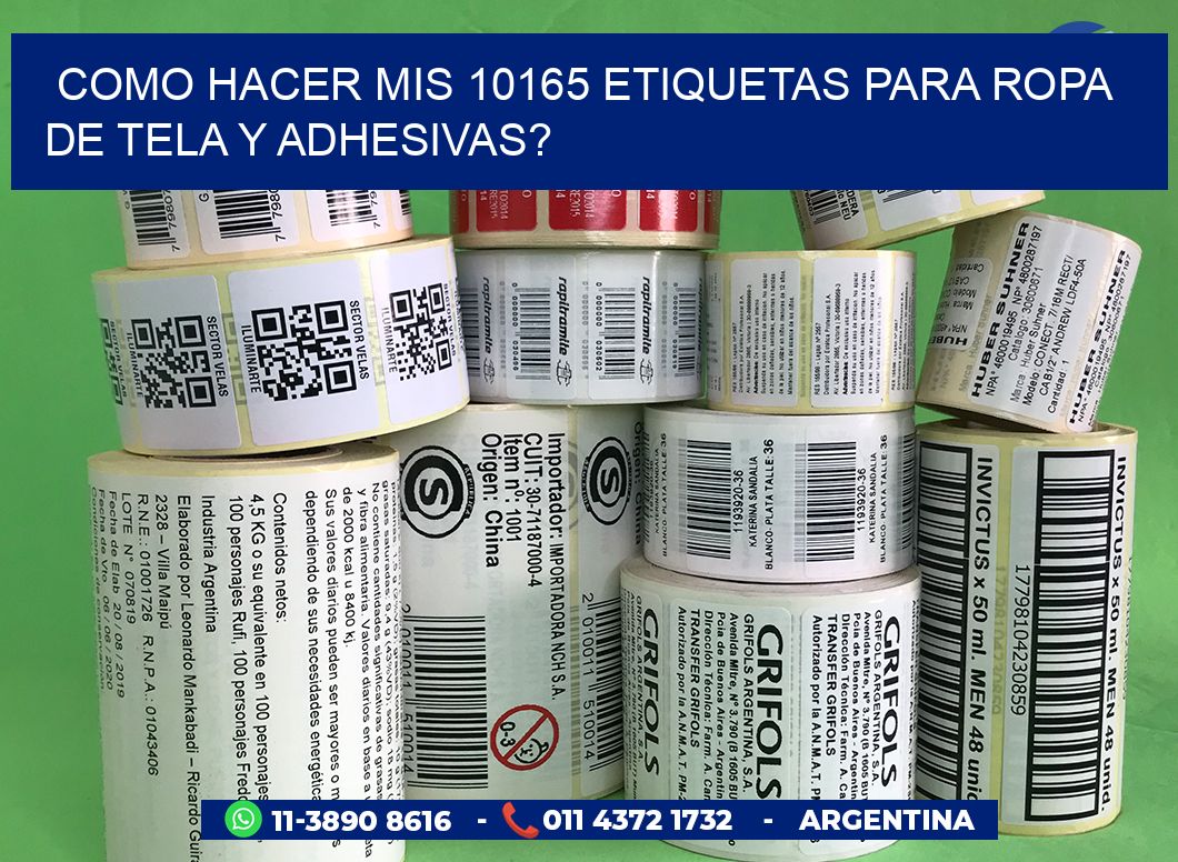como hacer mis 10165 etiquetas para ropa de tela y adhesivas?