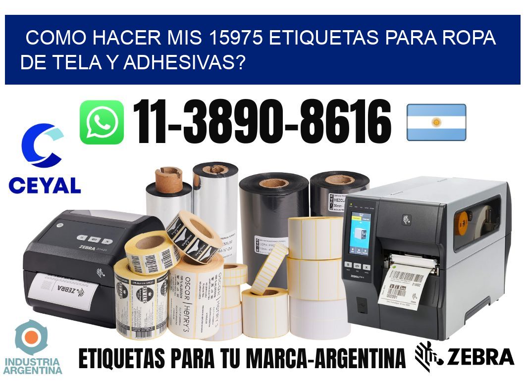 como hacer mis 15975 etiquetas para ropa de tela y adhesivas?