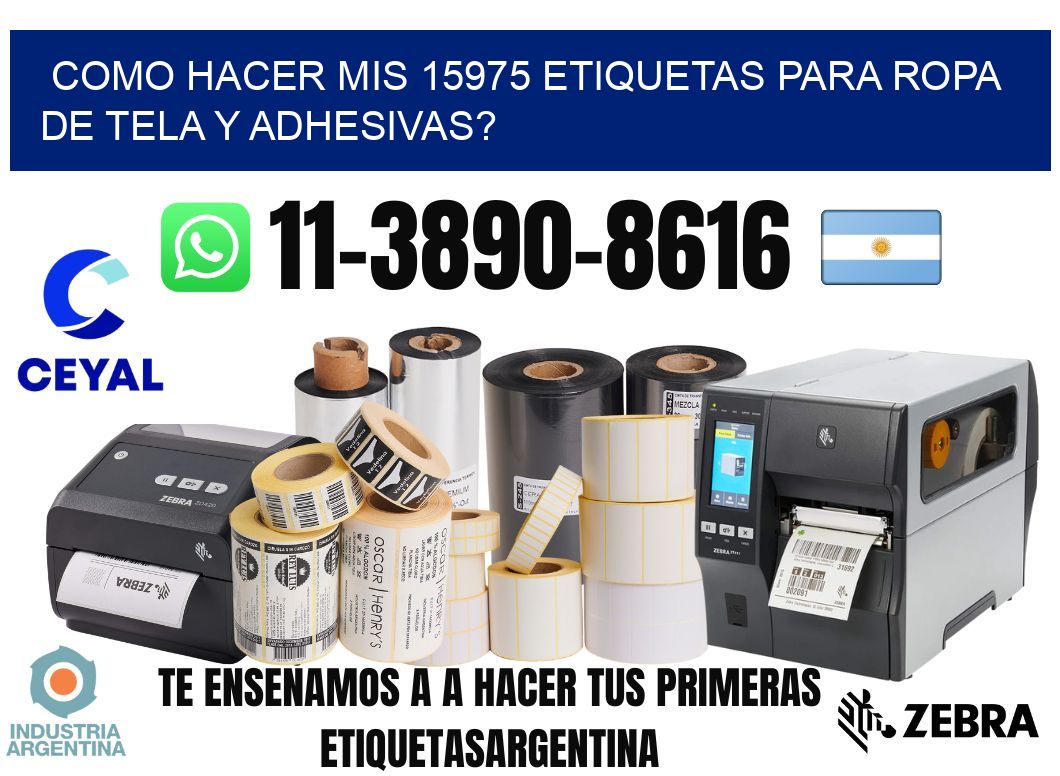 como hacer mis 15975 etiquetas para ropa de tela y adhesivas?