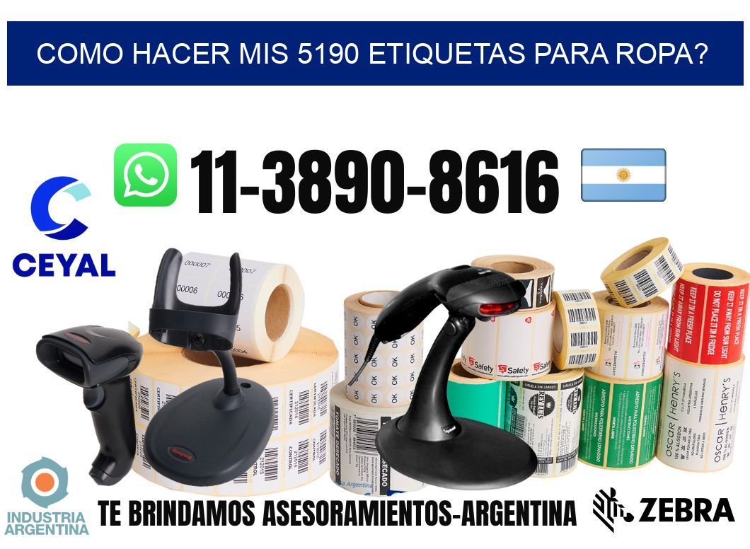 como hacer mis 5190 etiquetas para ropa?