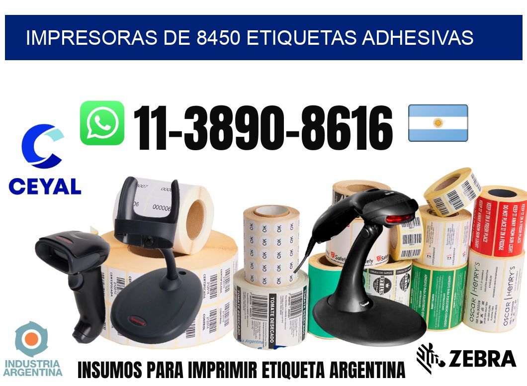 impresoras de 8450 etiquetas adhesivas