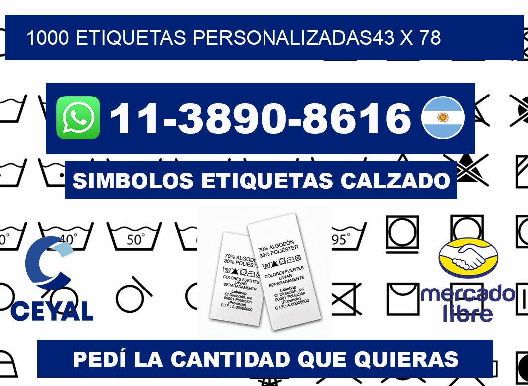 1000 ETIQUETAS PERSONALIZADAS43 x 78