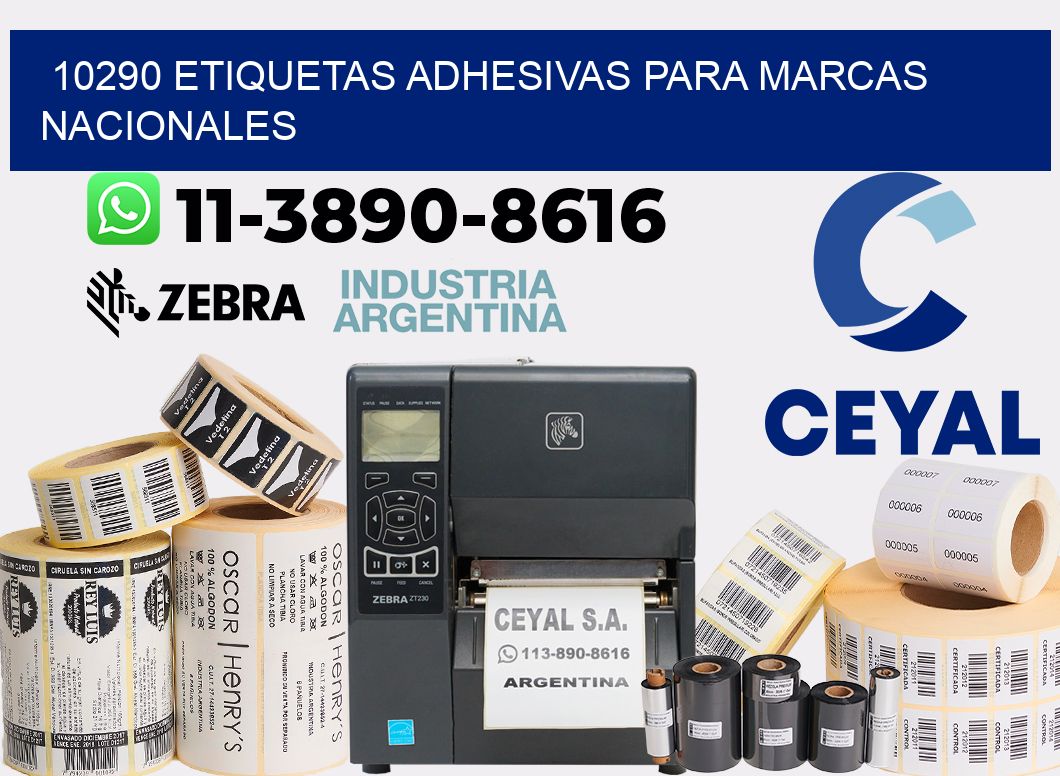10290 Etiquetas adhesivas para marcas nacionales