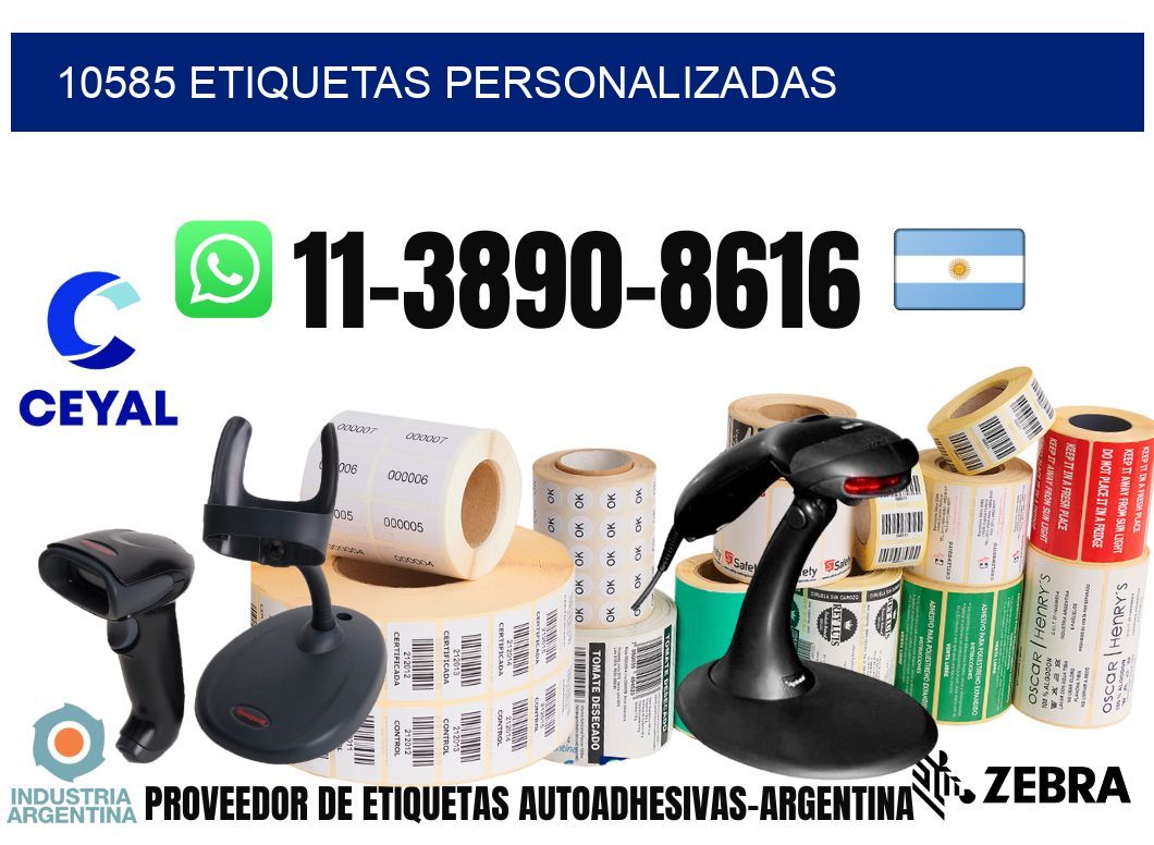 10585 etiquetas personalizadas