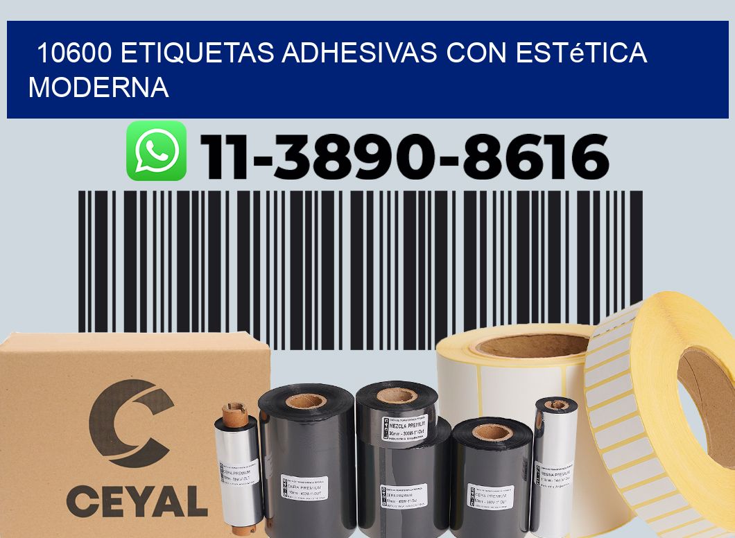 10600 Etiquetas adhesivas con estética moderna