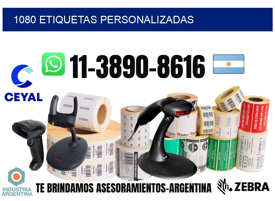 1080 etiquetas personalizadas