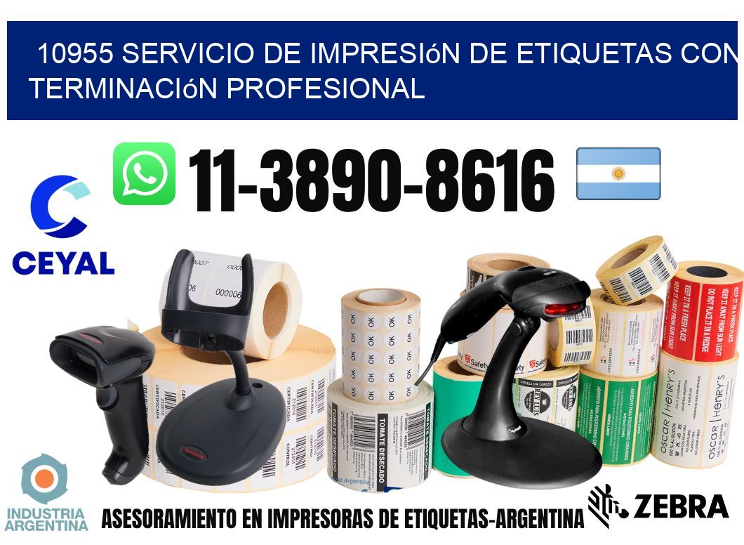 10955 Servicio de impresión de etiquetas con terminación profesional