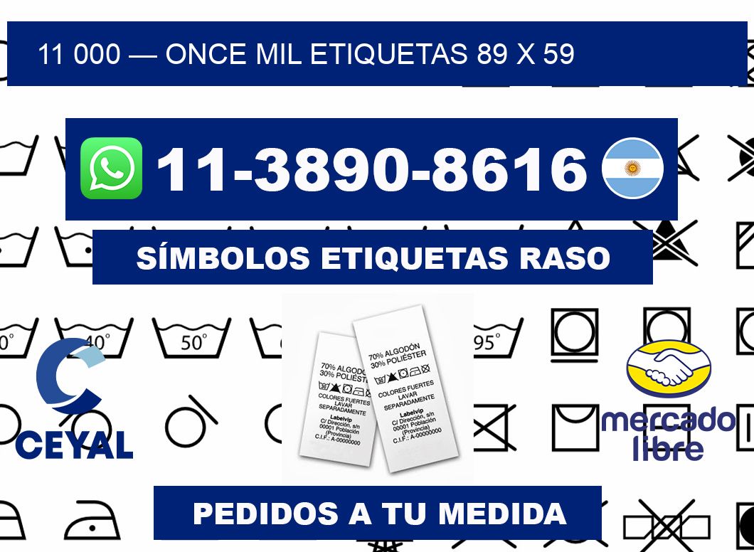 11 000 — once mil etiquetas 89 x 59