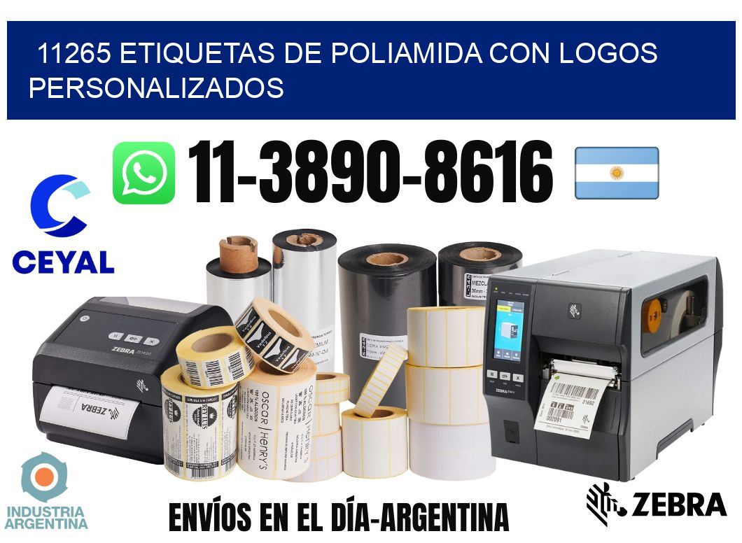 11265 Etiquetas de poliamida con logos personalizados
