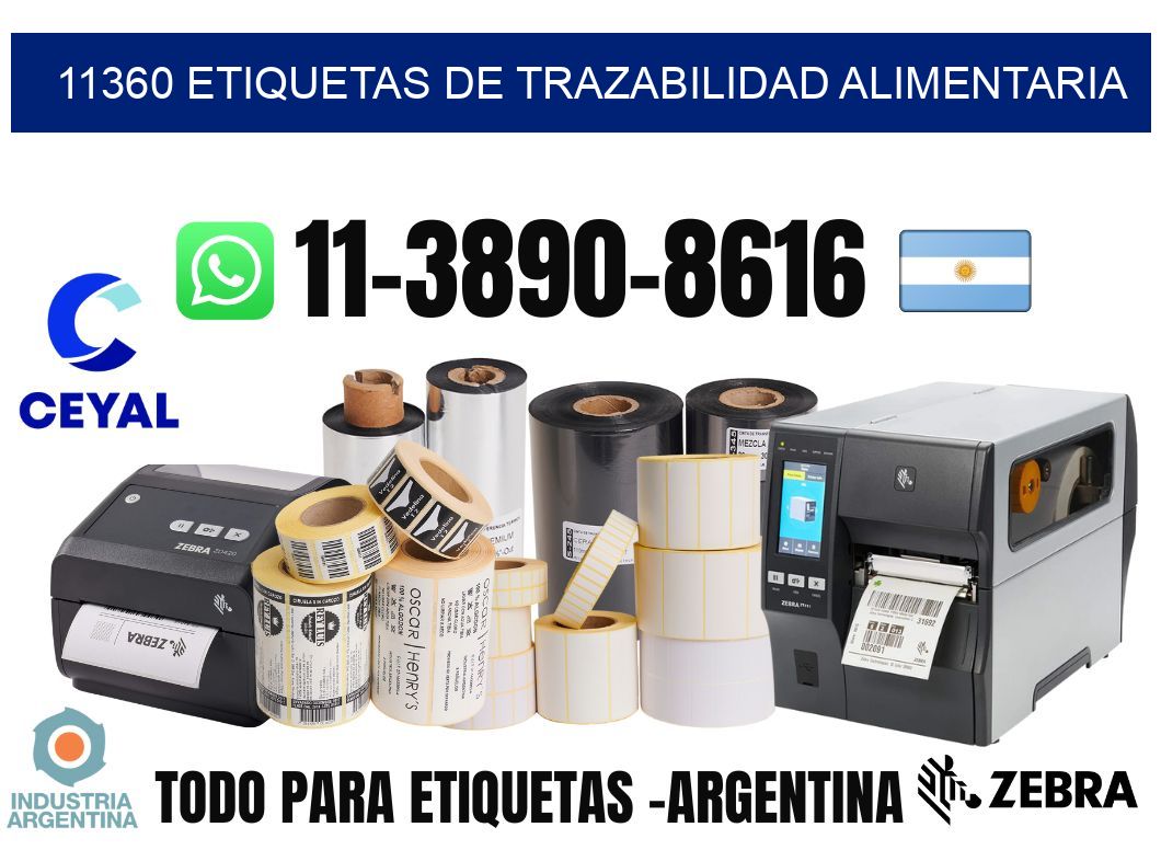 11360 Etiquetas de trazabilidad alimentaria