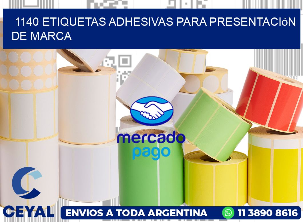 1140 Etiquetas adhesivas para presentación de marca