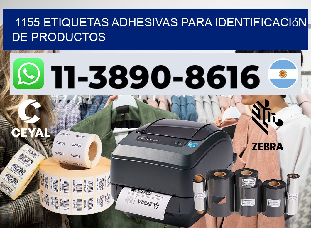 1155 Etiquetas adhesivas para identificación de productos