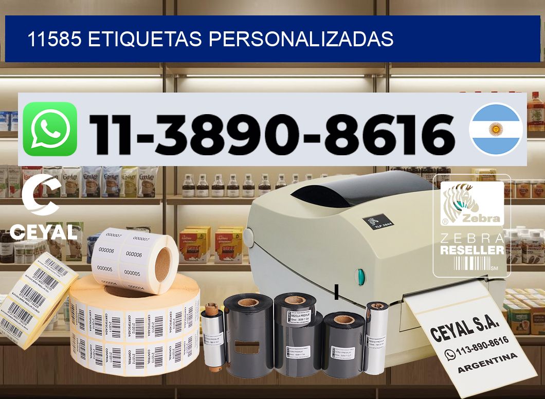 11585 etiquetas personalizadas