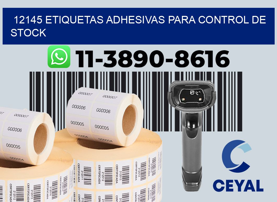 12145 Etiquetas adhesivas para control de stock